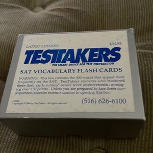 Full set of test takers SAT vocabulary flash cards